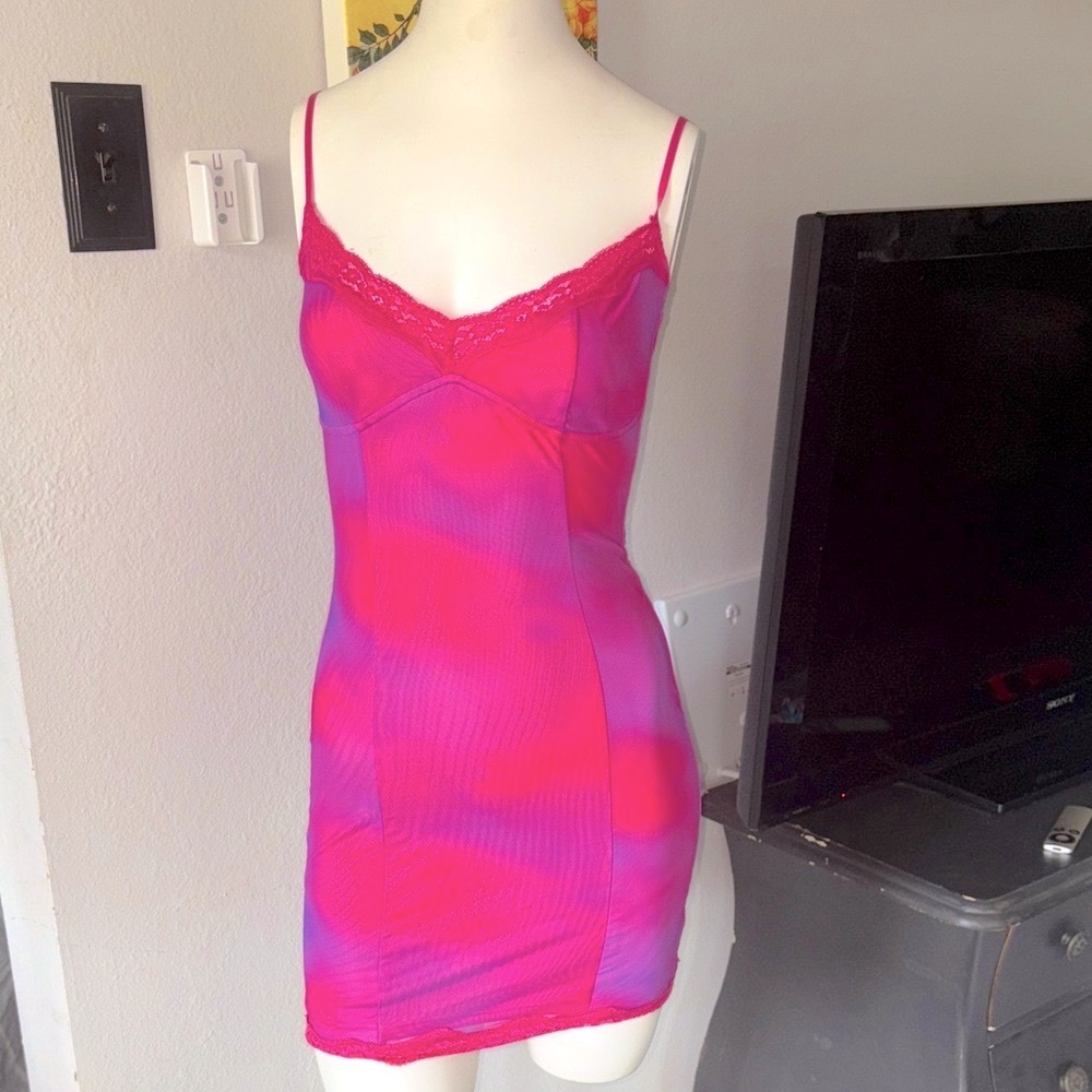 I.AM.GIA Pink and Purple Lace Chemise